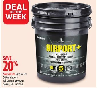 Canadian Tire Black knight 5-year airport+ all-season driveway sealer, 17l offer