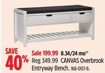 Canadian Tire Canvas overbrook entryway bench offer