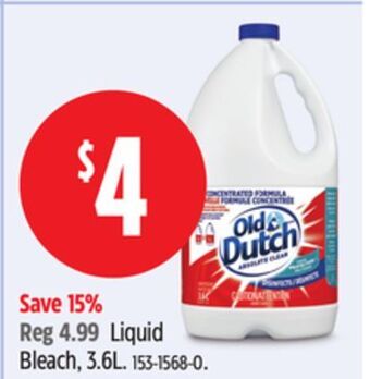 Canadian Tire Old dutch liquid bleach, 3.6l offer