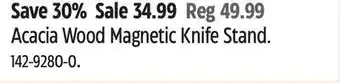 Canadian Tire Sabatier acacia wood magnetic knife stand offer