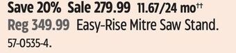 Canadian Tire Maximum easy-rise mitre saw stand offer