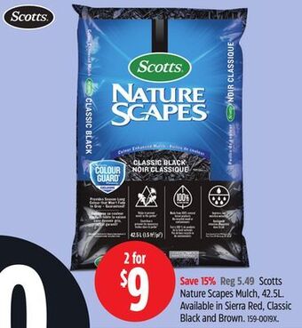 Canadian Tire Scotts nature scapes mulch, 42.5l offer