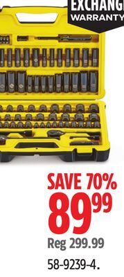 Canadian Tire Stanley black chrome socket sets offer