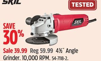 Canadian Tire Skil 4 1⁄2 angle grinder offer