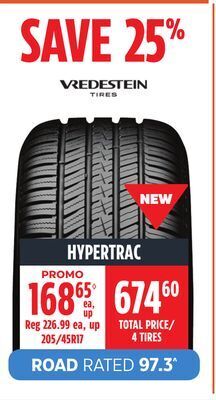 Canadian Tire Vredestein hypertrac tires offer