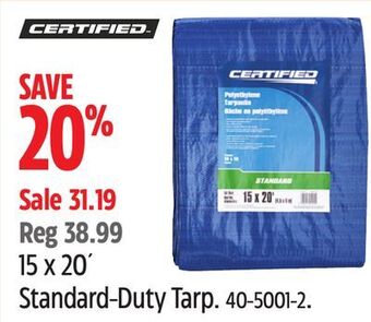 Canadian Tire Certified standard-duty tarp offer