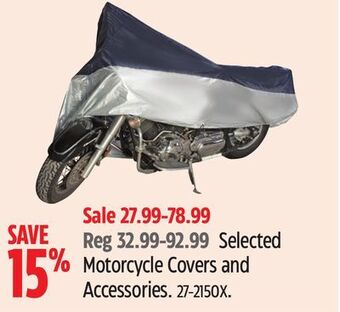 Canadian Tire Selected motorcycle covers and accessories offer