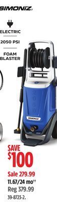 Canadian Tire Shelterlogic electric 2050 psi foam blaster offer