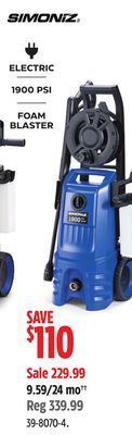 Canadian Tire Simoniz electric foam blaster offer