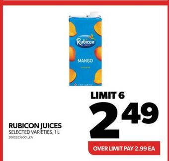 Real Canadian Superstore Rubicon juices, 1 l offer