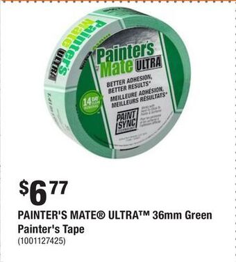 Home Depot Painter's mate® ultra™ 36mm green painter's tape offer