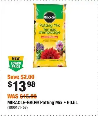 Home Depot Miracle-gro® potting mix • 60.5l offer