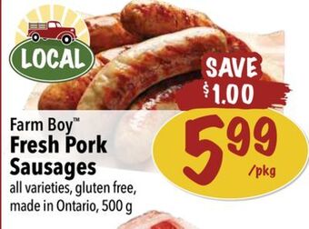 Farm Boy Farm boy™ fresh pork sausages offer