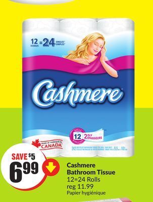 FreshCo Cashmere bathroom tissue 12=24 rolls offer