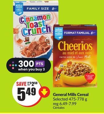 FreshCo General mills cereal selected 475-778 g offer