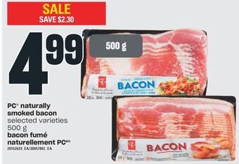 Valu-mart Bacon fumé naturellement pc, 500 g offer