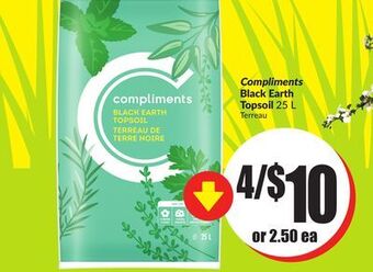 FreshCo Compliments black earth topsoil 25 l offer