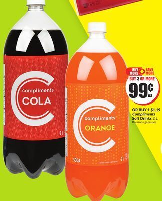 FreshCo Compliments soft drinks 2 l offer