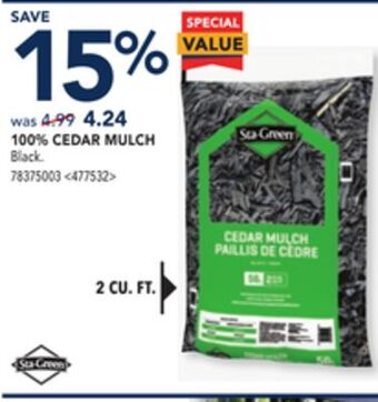 RONA 100% cedar mulch offer