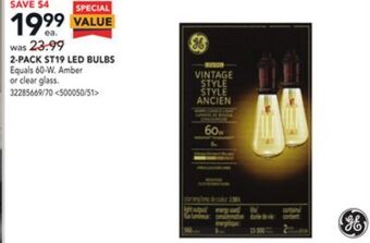 RONA 2-pack st19 led bulbs offer