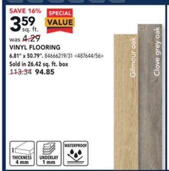 RONA 6.81 x 50.79 vinyl flooring offer