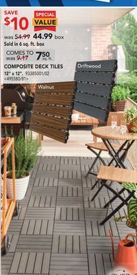 RONA Composite deck tiles 12 x 12 offer