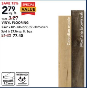 RONA Vinyl flooring, 5.94 x 48 offer