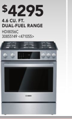 RONA Bosch 4.6 cu. ft. dual range offer
