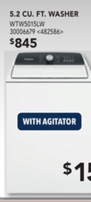 RONA 5.2 cu. ft. washer offer