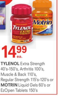 IDA Pharmacy Tylenol or motrin offer