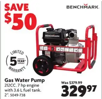 Home Hardware Gas water pump offer