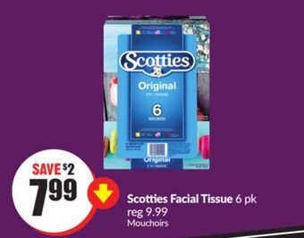 Chalo FreshCo Scotties facial tissue 6 pk offer