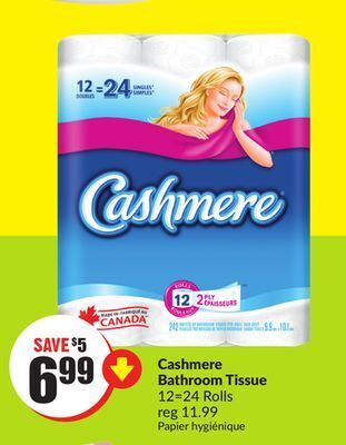 Chalo FreshCo Cashmere bathroom tissue 12 = 24 rolls offer