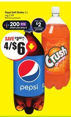Chalo FreshCo Pepsi soft drinks 2 l offer