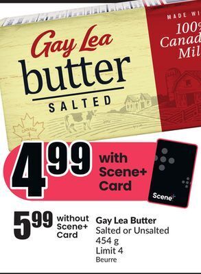 Chalo FreshCo Gay lea butter salted or unsalted 454 g offer