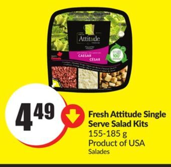 Chalo FreshCo Fresh attitude single serve salad kits 155-185 g product of usa offer