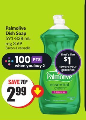 Chalo FreshCo Palmolive dish soap 591-828 ml offer