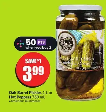 Chalo FreshCo Oak barrel pickles 1 l or hot peppers 750 ml offer