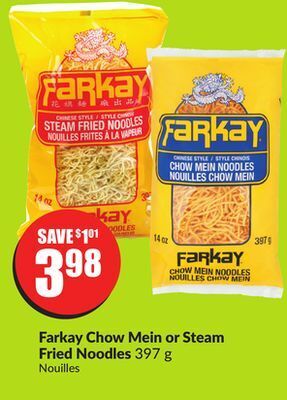 Chalo FreshCo Farkay chow mein or steam fried noodles 397 g offer