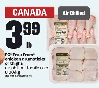Zehrs Markets Pc® free from chicken drumsticks or thighs offer