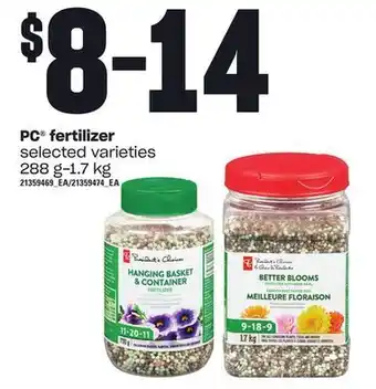 Zehrs Markets Pc® fertilizer, 288 g-1.7 kg offer
