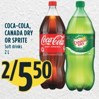 Marché Adonis Coca-cola, canada dry or sprite soft drinks offer