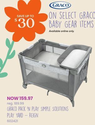 Babies 'R' Us Graco pack 'n play simple solutions play yard - reign offer