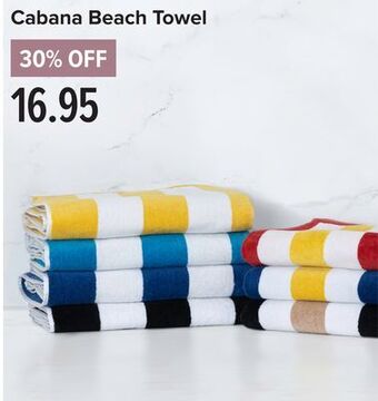 Linen Chest Cabana beach towel offer