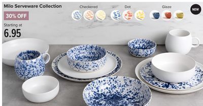 Linen Chest Milo serveware collection offer