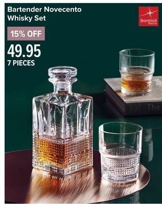 Linen Chest Bartender novecento whisky set offer