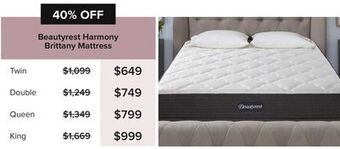 Linen Chest Harmony brittany mattress twin offer