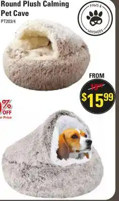 Oxford Mills Round plush calming pet cave offer