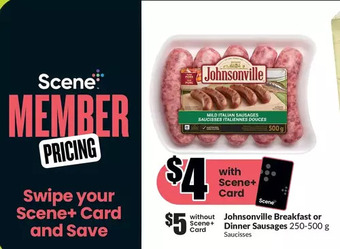 FreshCo Johnsonville breakfast or dinner sausages offer