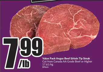 FreshCo Value pack angus beef sirloin tip steak offer